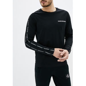 Calvin Klein pánské černé tričko s dlouhým rukávem Tape - L (BAE)